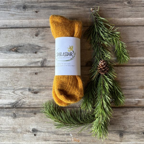 Isle of Skye Natural Dye Company - Botanically Dyed Mohair cushioned sole socks - Image 4